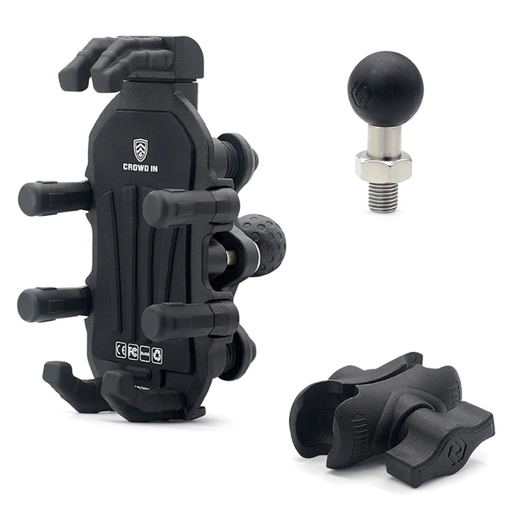WUPP ZH-1990A1 Motorcycle Electric Bike Phone Mount Cell Phone Bracket + M8 Ball Head Set - 1