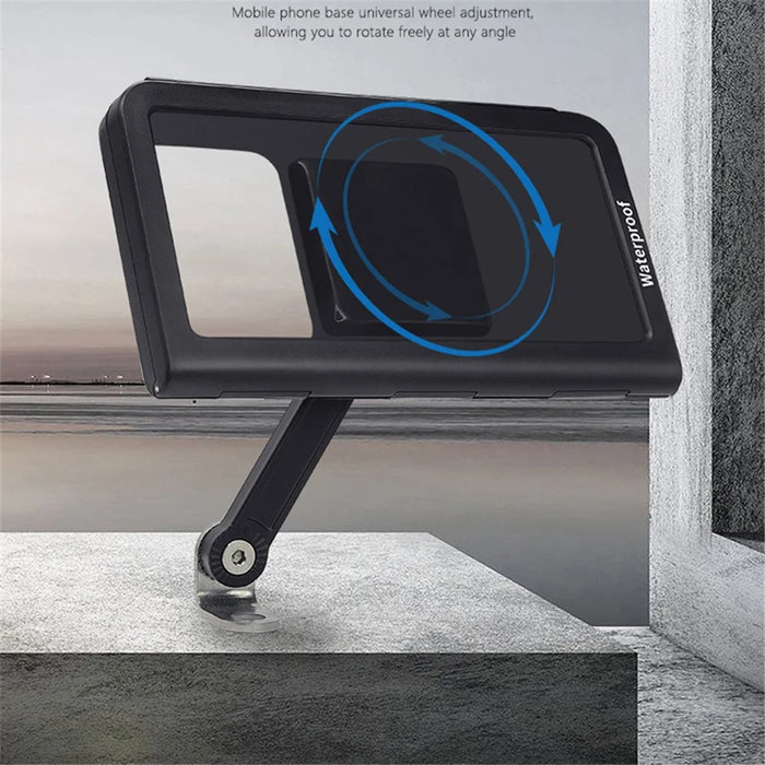 WUPP CS-1937A1 Motorbike Waterproof Phone Holder Rearview Mirror Mount Phone Case - 3