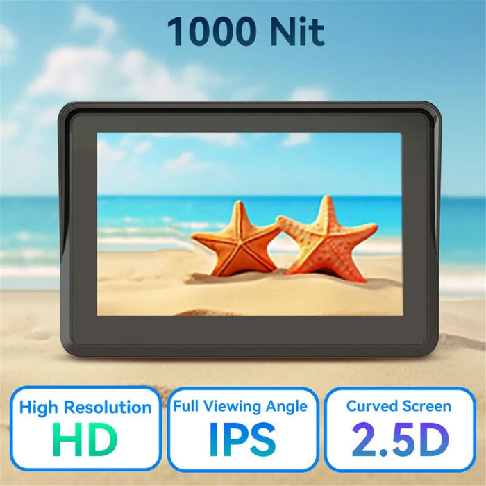 W512B Motorcycle Carplay GPS Navigation 5-Inch IPS Touch Screen with 2 Cameras+Bracket - 5