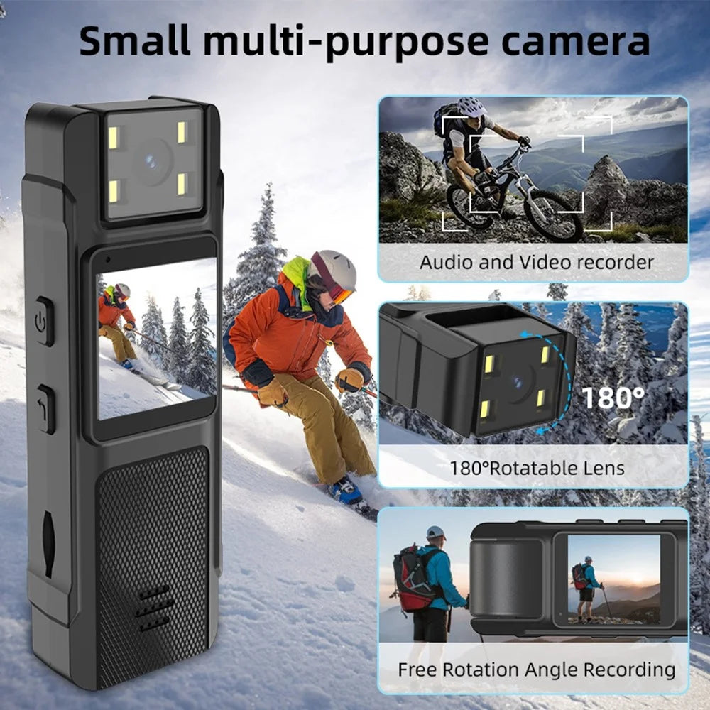 CD06 1.3 inch IPS 1080P Action Camera with Screen Video Recorder 130° Wide Angle Lens Infrared Night Vision for Cycling - 5