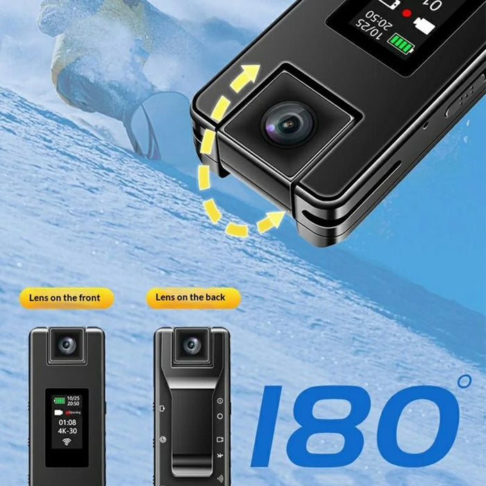 K68 HD 4K Body Camera High Capacity Video Recorder 180° Rotation Len Motion-Detection Action Camera - 4