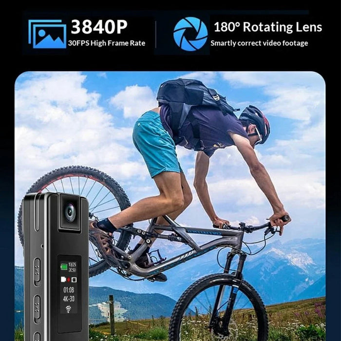 K68 HD 4K Body Camera High Capacity Video Recorder 180° Rotation Len Motion-Detection Action Camera - 5