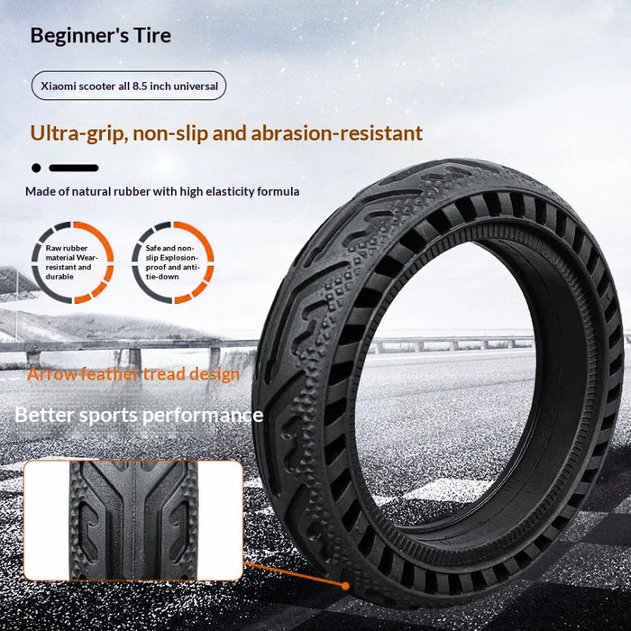 8.5 Inch Solid Tire for Xiaomi Mi Electric Scooter 1S / Pro 2 / M365 Pro Puncture Proof Replacement Rubber Tyre - Black - 3