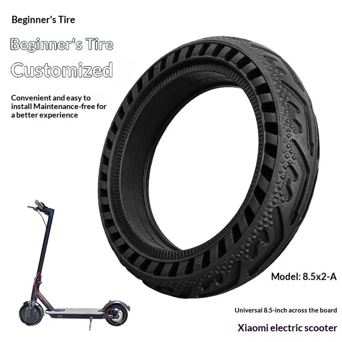 8.5 Inch Solid Tire for Xiaomi Mi Electric Scooter 1S / Pro 2 / M365 Pro Puncture Proof Replacement Rubber Tyre - Black - 4
