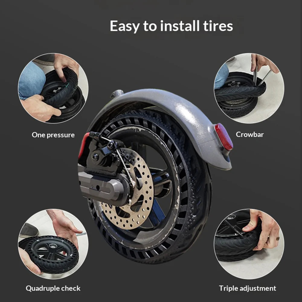 10x2.75 Inch Honeycomb Solid Tire 70 / 65-6.5 for Ninebot Balance Scooter Anti-Puncture Rubber Replacement Tyre - 10X2.75 / 6.5 (70 / 60 / 6.5) - 7