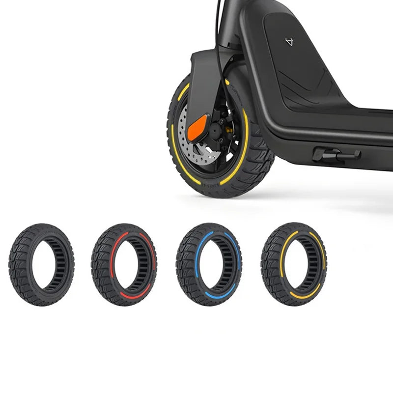 9.5x2.5-6.1 Inch Honeycomb Solid Tire for NIU Electric Scooter Anti-Puncture Replacement Airless Tyre - Red - 3