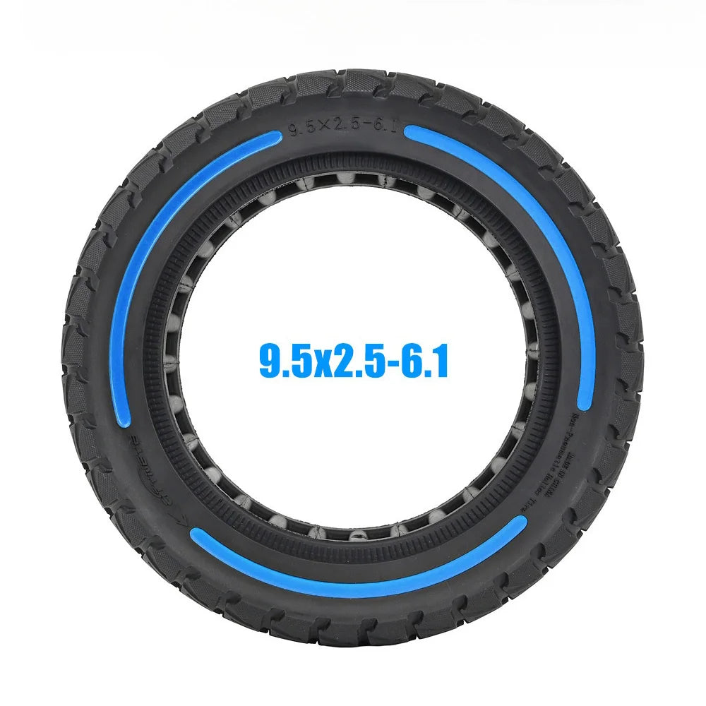 9.5x2.5-6.1 Inch Honeycomb Solid Tire for NIU Electric Scooter Anti-Puncture Replacement Airless Tyre - Red - 5