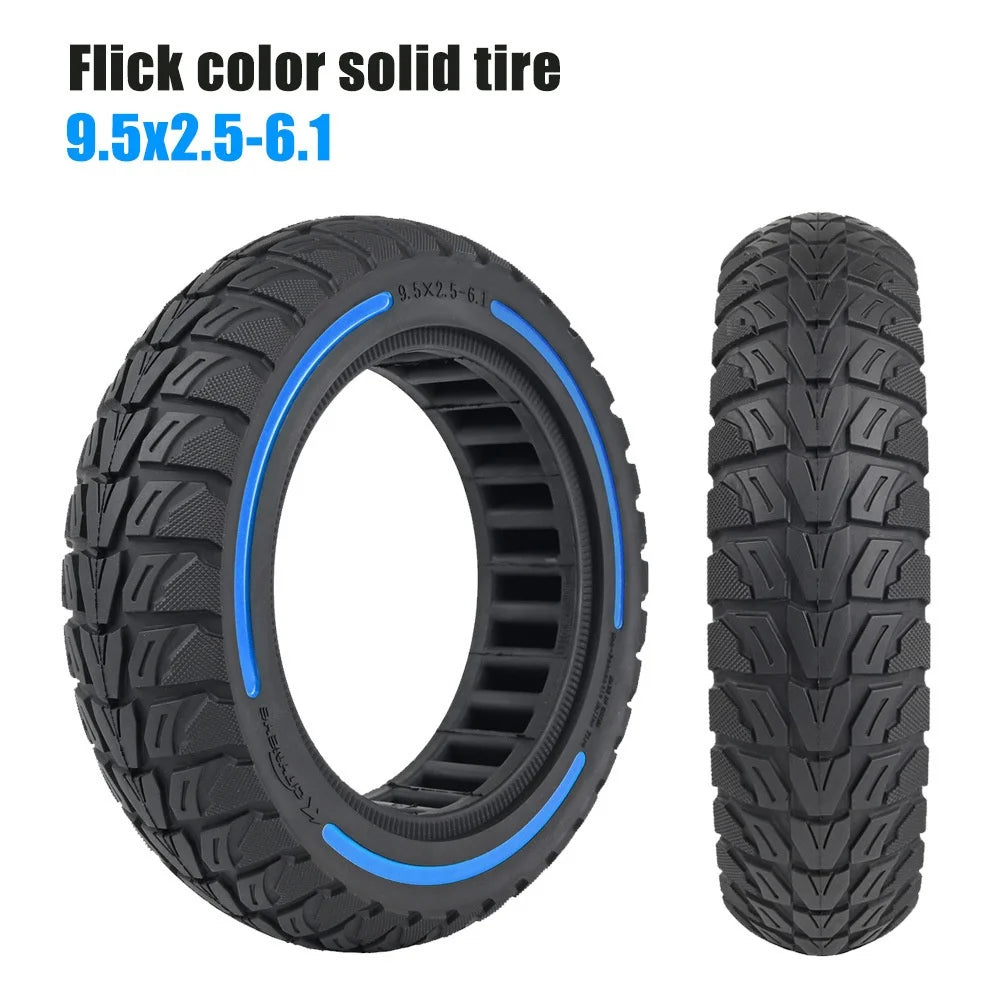 9.5x2.5-6.1 Inch Honeycomb Solid Tire for NIU Electric Scooter Anti-Puncture Replacement Airless Tyre - Red - 6