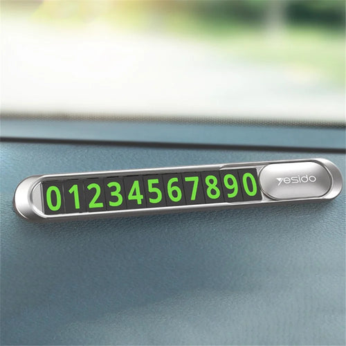 YESIDO C88 Temporary Parking Card Hidden Luminous Parking Number Plate Automotive Interior Accessories - 1