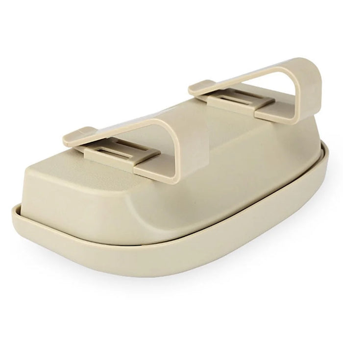 Glasses Holder Magnetic Car Sun Visor Glasses Case Organizer Glasses Storage Box - Beige - 2