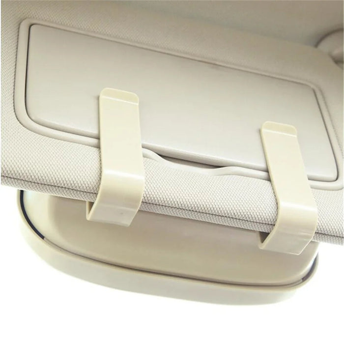 Glasses Holder Magnetic Car Sun Visor Glasses Case Organizer Glasses Storage Box - Beige - 6