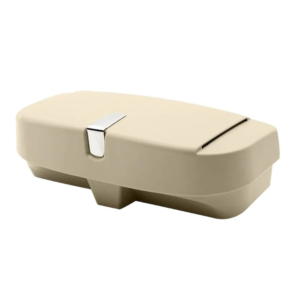 R-5930 Car Sun Visor Clip Mount Sunglasses Holder Eyeglasses Organizer Case - Beige - 1