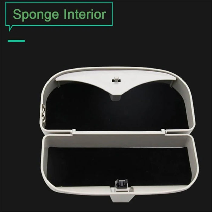 R-5930 Car Sun Visor Clip Mount Sunglasses Holder Eyeglasses Organizer Case - Beige - 5