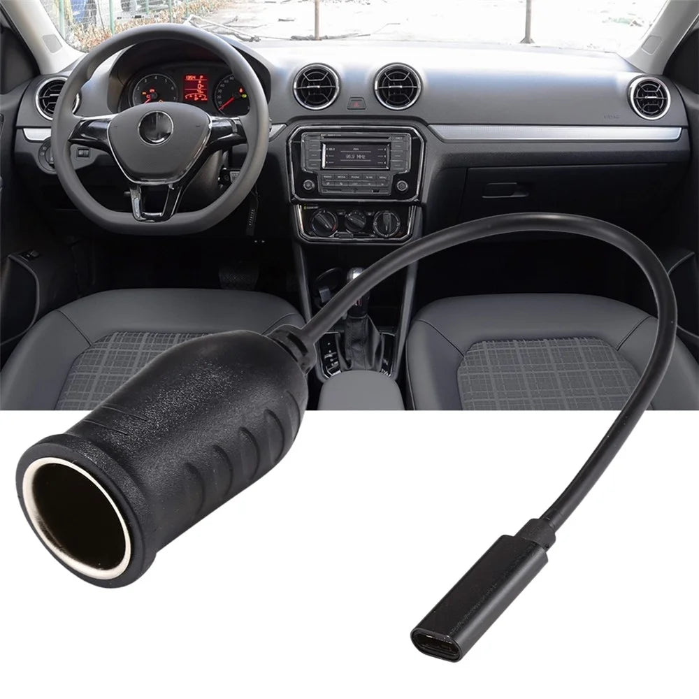 60-100W DC18-20V Multi-function Type-C Port to Cigarette Lighter - 1