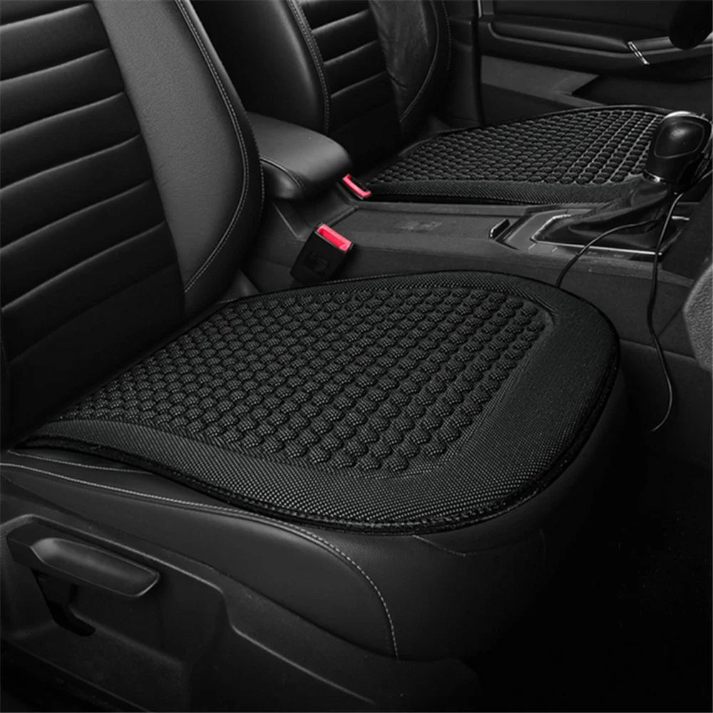 Car Seat Cushion Cool Breathable Fatigue Relief Vehicle Seat Cushion - Black - 2