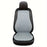 Summer Cooling Mat 3D Massage Breathable Ice Silk Universal Car Front Seat Cover + Backrest Pad - Grey - 1