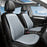 Summer Cooling Mat 3D Massage Breathable Ice Silk Universal Car Front Seat Cover + Backrest Pad - Grey - 3