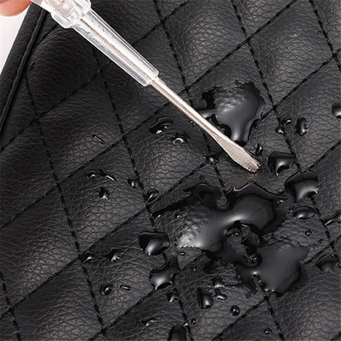 Camellia Design PU Leather Car Armrest Pad Auto Center Armrest Box Decorative Mat - Rose - 6