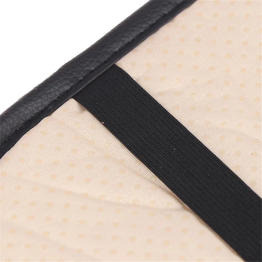 PU Leather Car Armrest Box Cover Pad Auto Center Armrest Box Protective Mat - Pink - 6