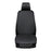 Anti-Slip Rhombus Embroidered Leather Car Front Seat Cushion + Backrest Pad Set - Black  /  White - 1