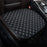 Anti-Slip Rhombus Embroidered Leather Car Front Seat Cushion + Backrest Pad Set - Black  /  White - 6