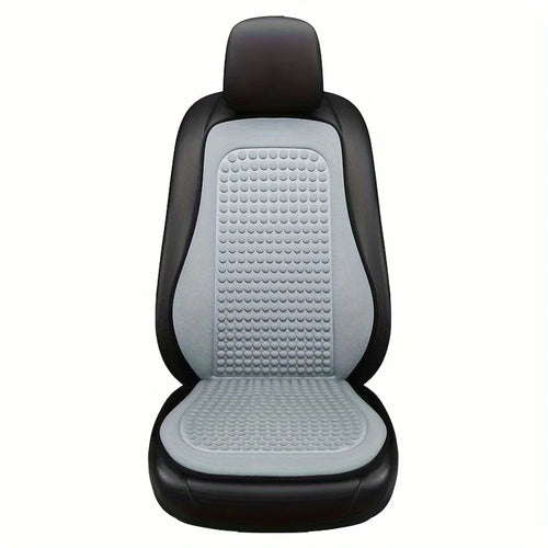 2 Sets Car Front Seat Cover + Backrest Pad Cool Breathable Fatigue Relief Vehicle Seat Pad - Grey - 1