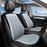 2 Sets Car Front Seat Cover + Backrest Pad Cool Breathable Fatigue Relief Vehicle Seat Pad - Grey - 3
