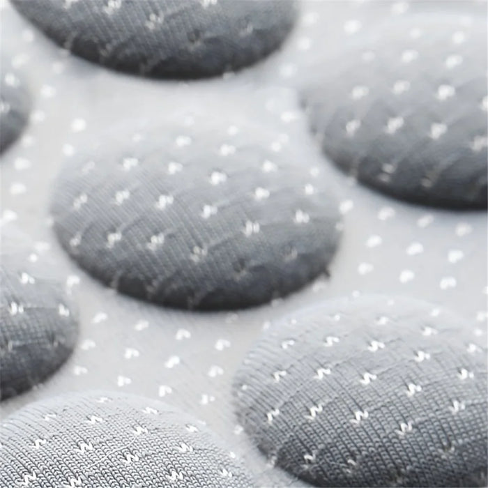 2 Sets Car Front Seat Cover + Backrest Pad Cool Breathable Fatigue Relief Vehicle Seat Pad - Grey - 5
