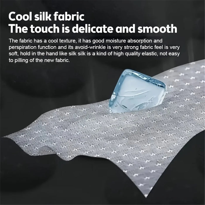 2 Sets Car Front Seat Cover + Backrest Pad Cool Breathable Fatigue Relief Vehicle Seat Pad - Grey - 6