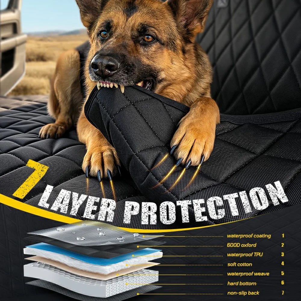 RORHXIA Size XL Car Rear Seat Cover Dog Hammock Waterproof Rear Seat Protector for SUV Truck - 4