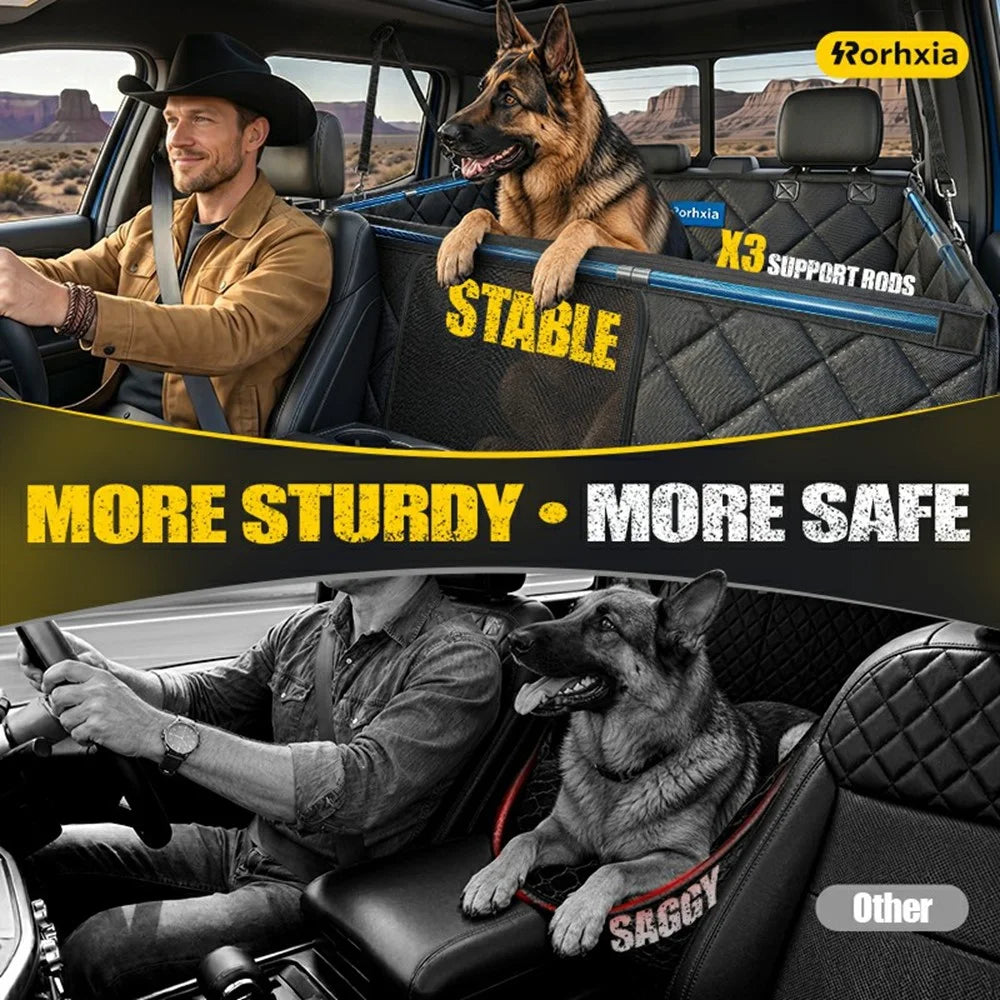 RORHXIA Size XL Car Rear Seat Cover Dog Hammock Waterproof Rear Seat Protector for SUV Truck - 6