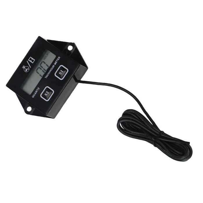 Motorcycle Inductive Digital LCD Display Tach Hour Meter Gauge Engine Tachometer - 3