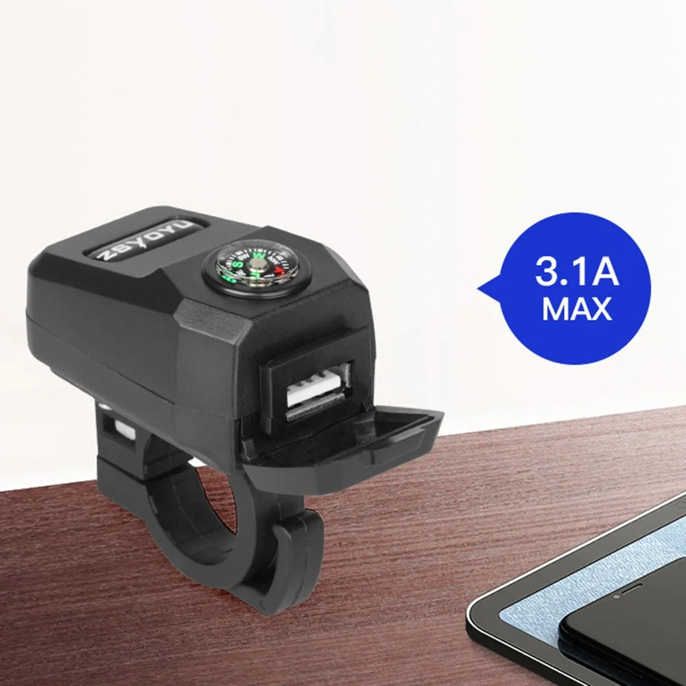 ZSYOYU ECAC Waterproof Electric Bicycle Phone Charger Dust-proof Fast Charging USB Charger for E-Bike Motorcycle - 3