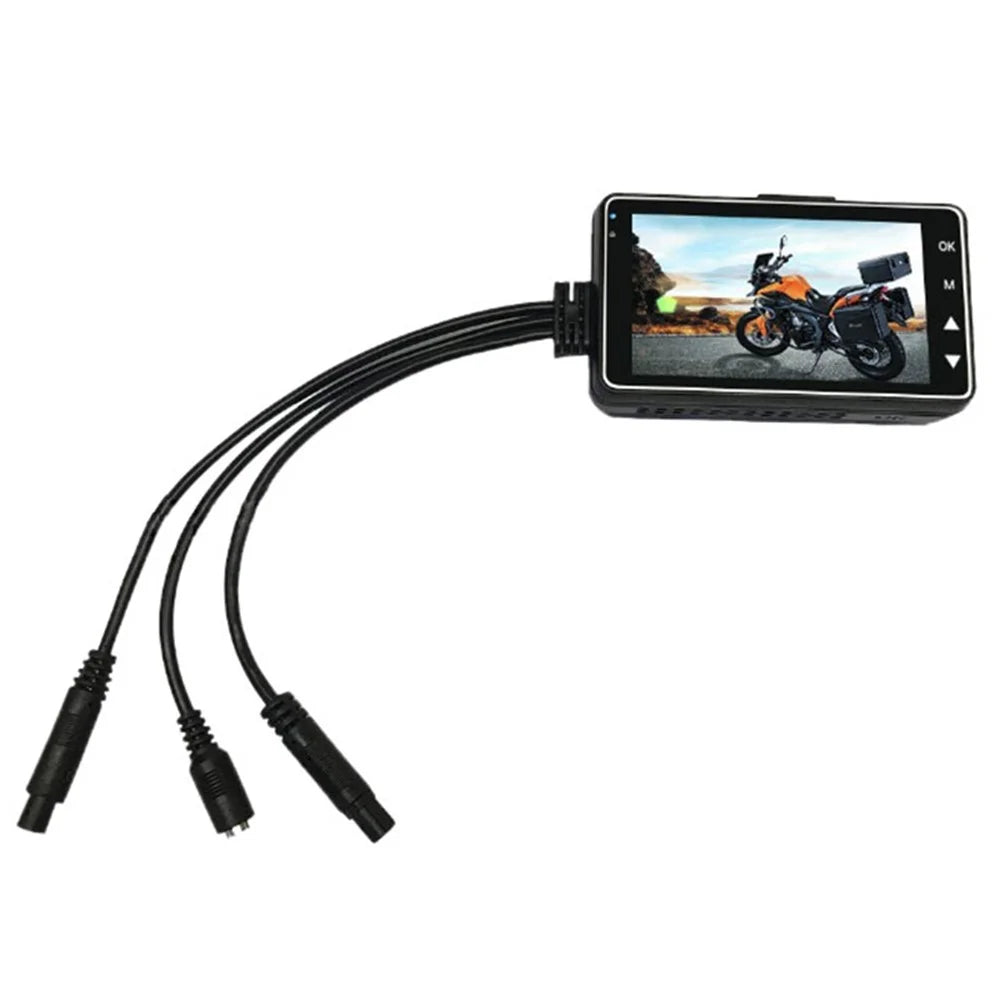 MT-80 Motorcycle Camera 720P Front and Rear Data Recorder 3 Inch LCD Screen Motorbike Concealed Recorder Built-in 200mAh Battery - 3