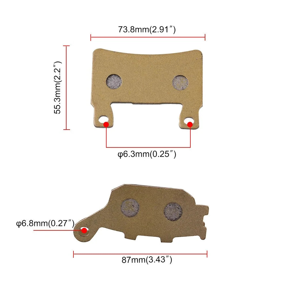 6PCS Motorcycle Accessories Front and Rear Brake Pads for Honda CBR 600 F4 F4i - 6