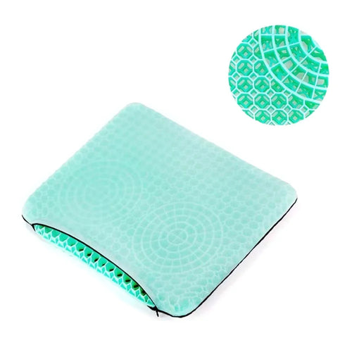 Summer Cooling Breathable Car Seat Cushion Honeycomb Soft PVC Chair Pad with Ice Silk Cloth Cover - 1