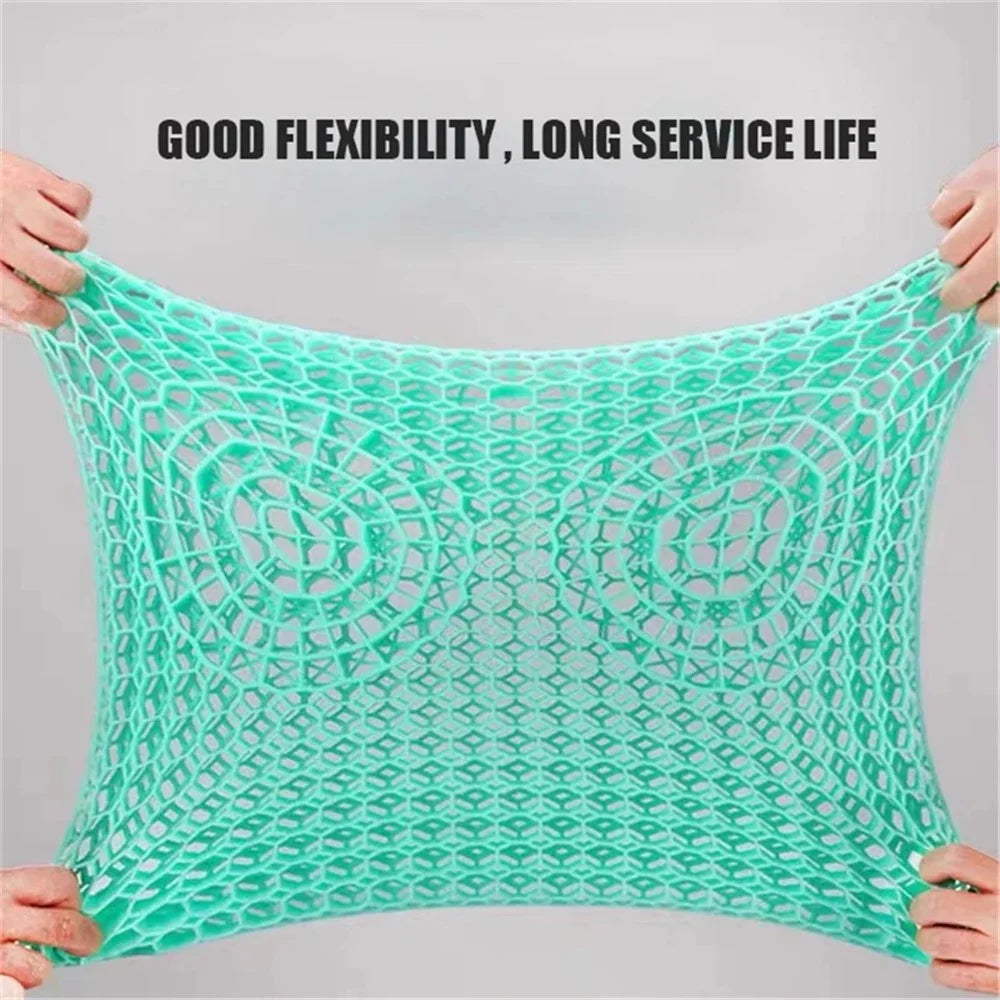 Summer Cooling Breathable Car Seat Cushion Honeycomb Soft PVC Chair Pad with Ice Silk Cloth Cover - 4