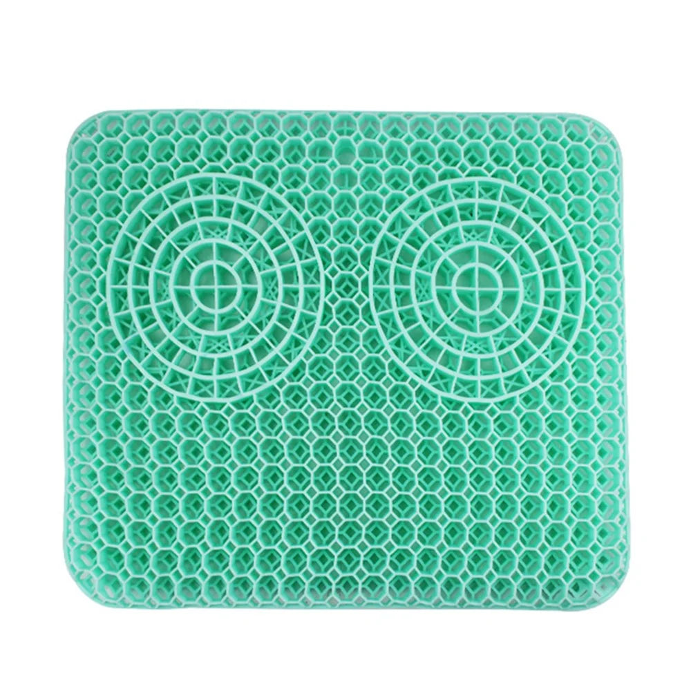 Summer Cooling Breathable Car Seat Cushion Honeycomb Soft PVC Chair Pad with Ice Silk Cloth Cover - 5