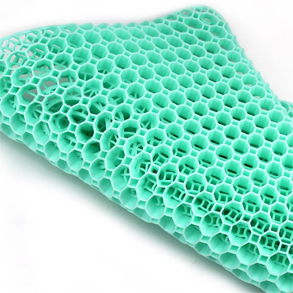 Summer Cooling Breathable Car Seat Cushion Honeycomb Soft PVC Chair Pad with Ice Silk Cloth Cover - 6
