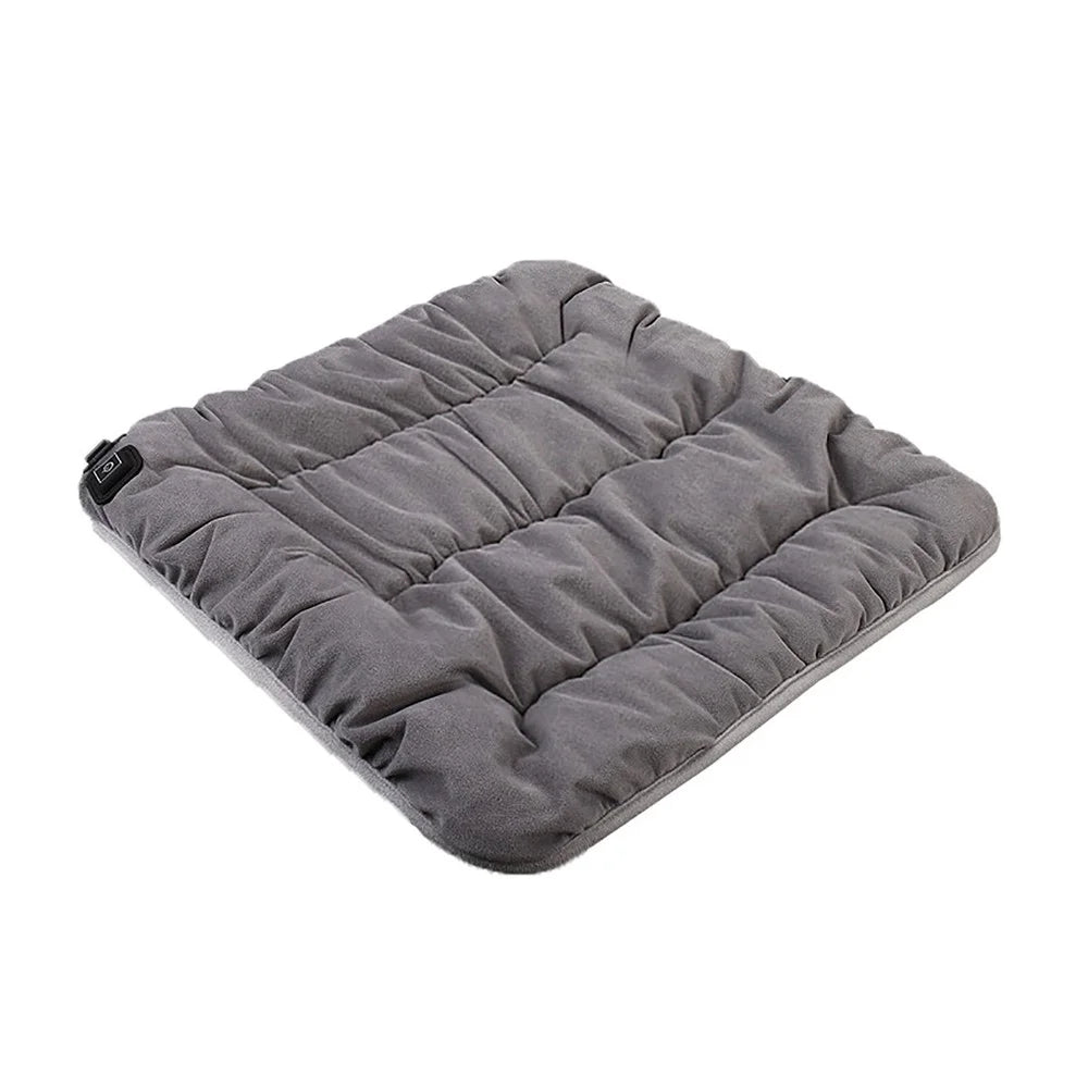 45 x 45 x 5cm USB Winter Heating Seat Cushion Heater Pad Electric Warmer Car Seat Mat - Grey - 1