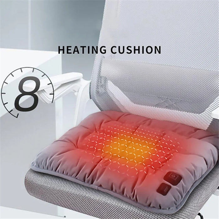 45 x 45 x 5cm USB Winter Heating Seat Cushion Heater Pad Electric Warmer Car Seat Mat - Grey - 2
