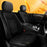 12V / 24V Single Seat Car Cigarette Lighter Heated Seat Cushion Chair Heating Pad with 3 Heat Settings - Black - 3
