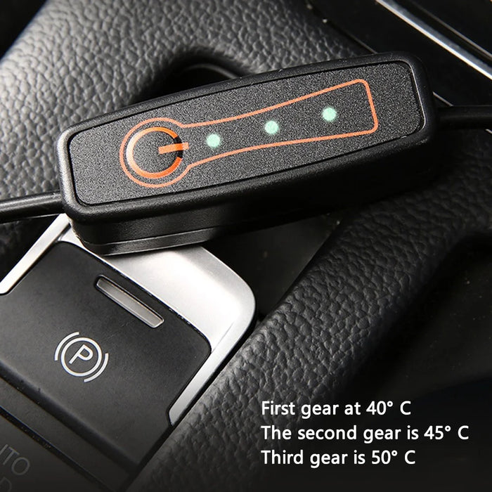 USB Heating Pad for Car 3 Temperature Car Seat Cover Cushion - Beige - 4
