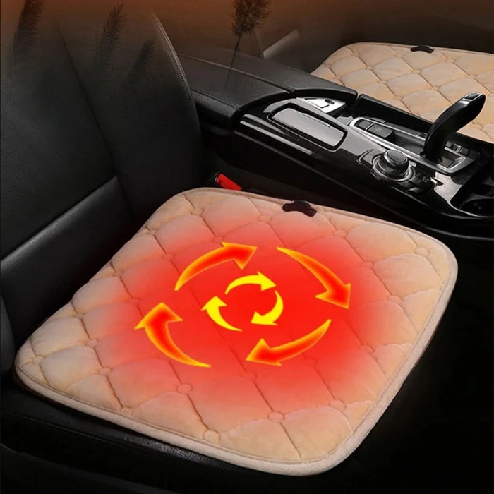 WM-SBXJRD USB 5V Car Heating Cushion Winter Non-Slip Seat Cover Warmer with Touch Switch - Beige - 2