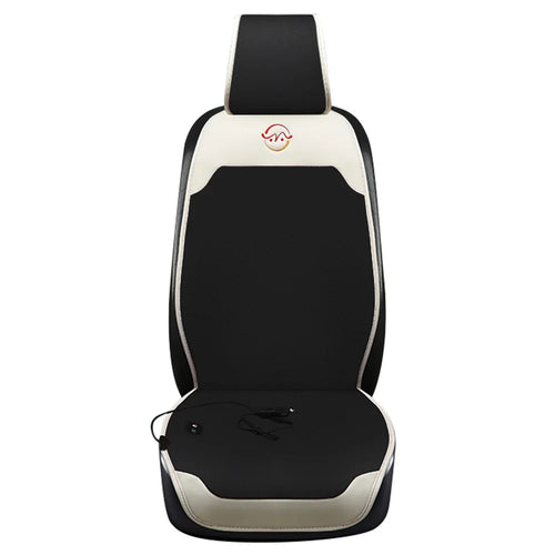 WM-XL2 Universal 12V / 24V Car Heated Seat Cover with Backrest Vehicle Seat Cushion Warmer for Winter - Black - 1