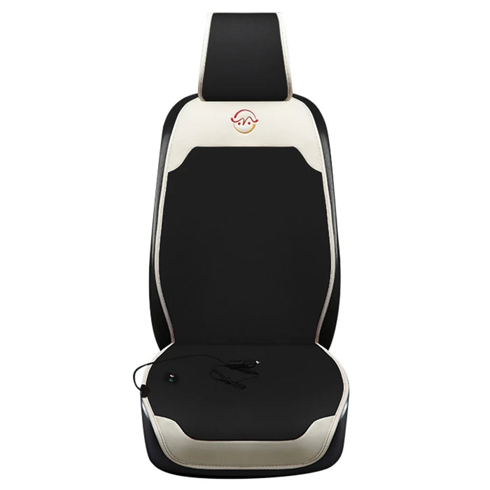 WM-XL2 Universal 12V / 24V Car Heated Seat Cover with Backrest Vehicle Seat Cushion Warmer for Winter - Black - 1