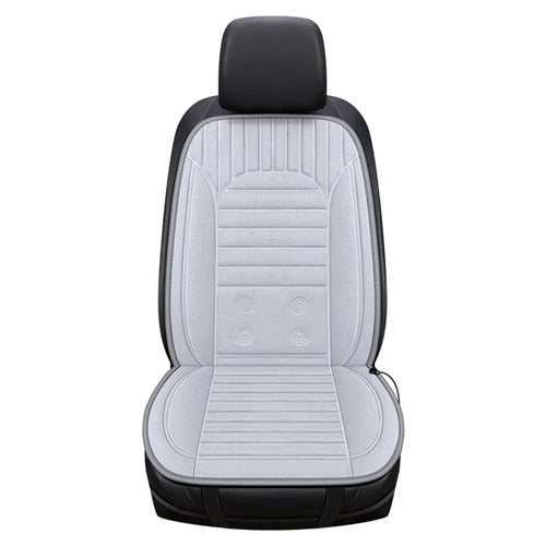 G-4S Heated Car Seat Covers Winter Heating 12V Car Seat Warmer Pad with Backrest - Grey - 1