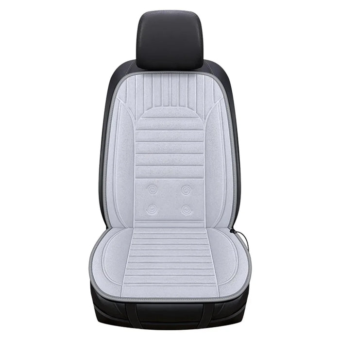 G-4S Heated Car Seat Covers Winter Heating 12V Car Seat Warmer Pad with Backrest - Grey - 1