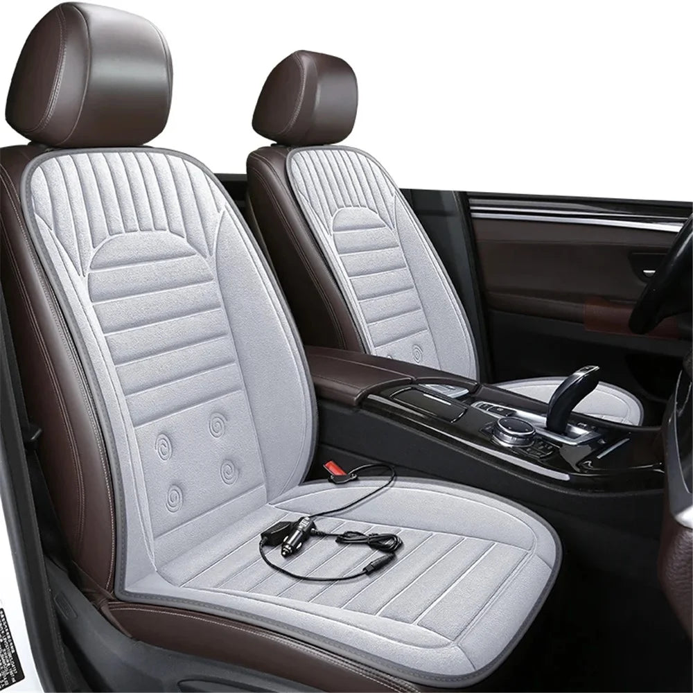 G-4S 2Pcs / Set 12V Car Seat Heating Cushion for Winter Heated Seat Covers with Backrest - Grey - 1