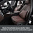 TK036 Nappa Texture PU Leather + Memory Foam Car Seat Cushion Non-slip Seat Pad - Brown - 2